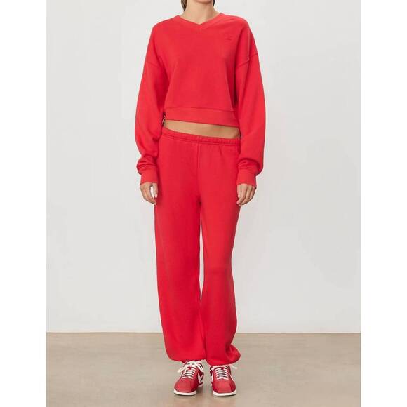 ETERNE Pants - NEW ETERNE boyfriend pocket sweatpants in scarlet